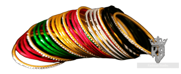 Plain Multi Color Metal Bangles - Image 2